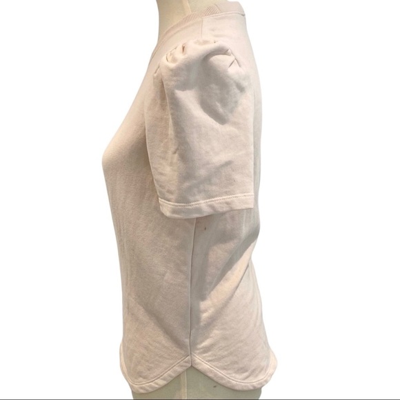 Club Monaco Cream Dieorna Princess Short Sleeve Terry Top Size Medium - Picture 6 of 11